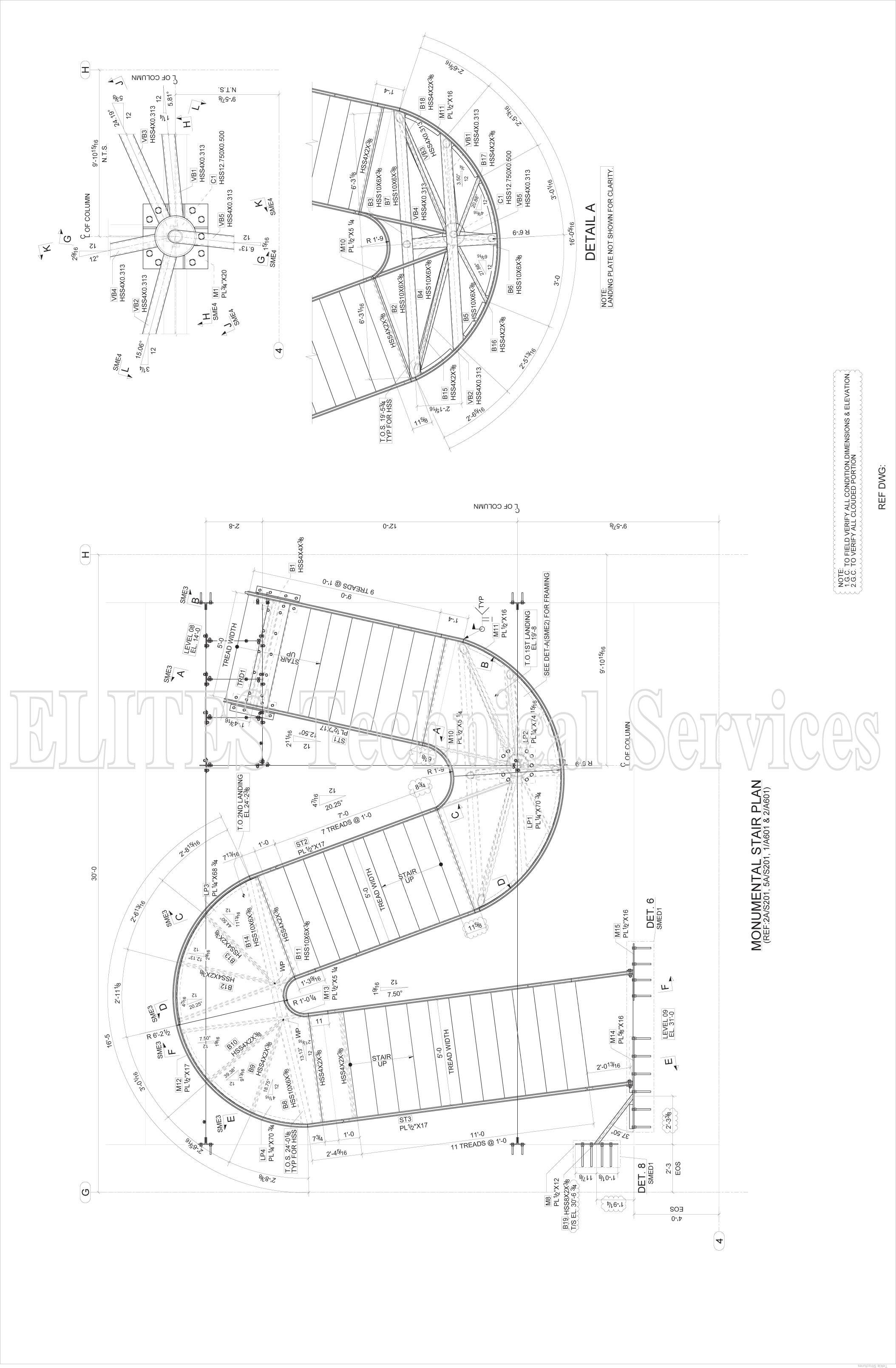 Sample Drawing Specialty Monumental steel